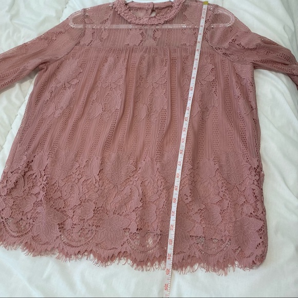 Soho pink mesh floral blouse Size XS - Picture 14 of 16
